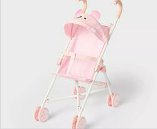 Pink Dot Bear Fold-Up Doll Stroller for 14" - 16" Dolls - Gigglescape