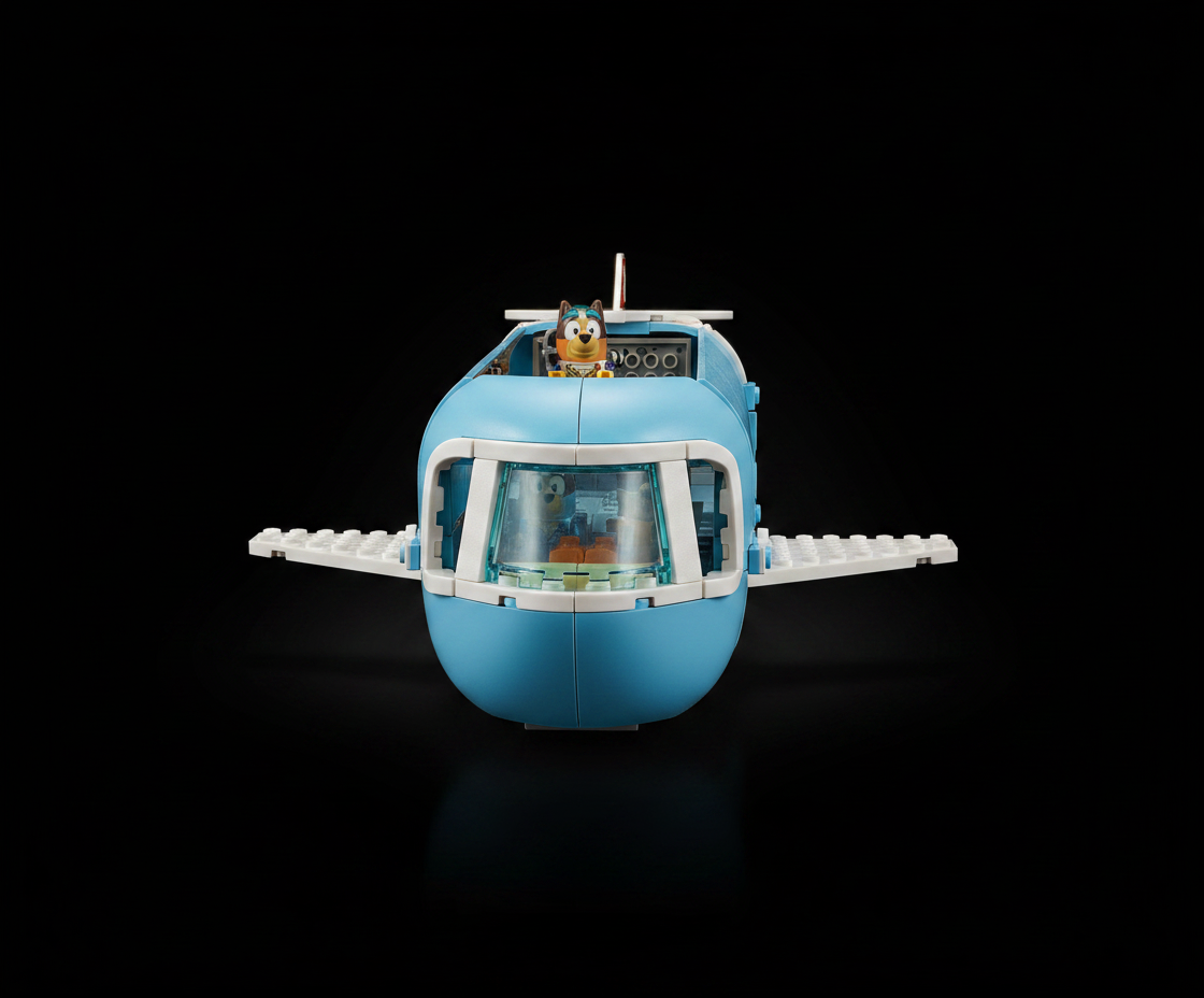 Bluey 3-in-1 Transforming Airplane Toys for Kids Mainline Playset, Turns into Resort & Boat, Kids Airplane Toy, Includes 2 Exclusive Figures