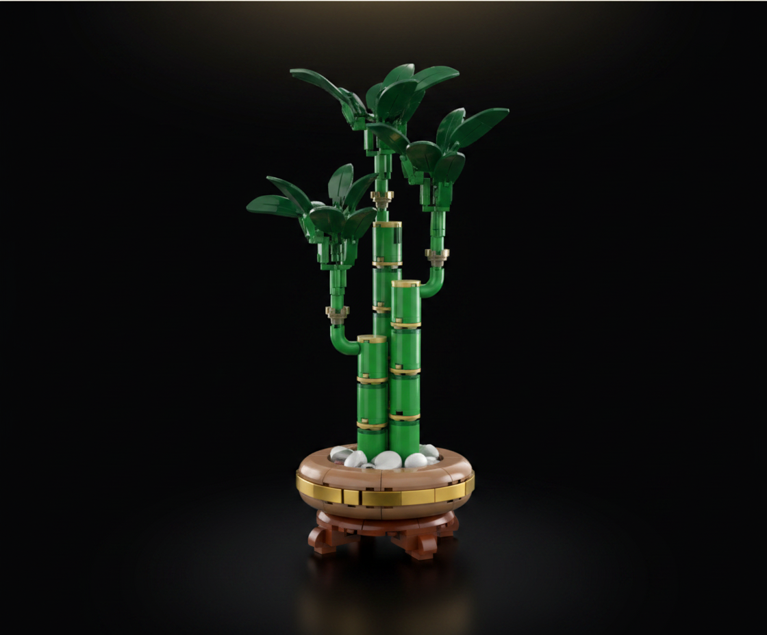 LEGO Botanicals Lucky Bamboo Building Set - Artificial Plant for Indoor Home Décor, Adults Ages 18+ - Gift for Birthdays for Him - Fake Plant Decoration for Table, Desk, Office - 10344
