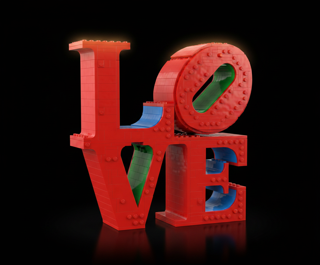 LEGO Art Love Collectible Building Set - DIY Kit for Adults, Ages 18+ - Gifts for Birthdays - Home Decor to Display on Table - 31214