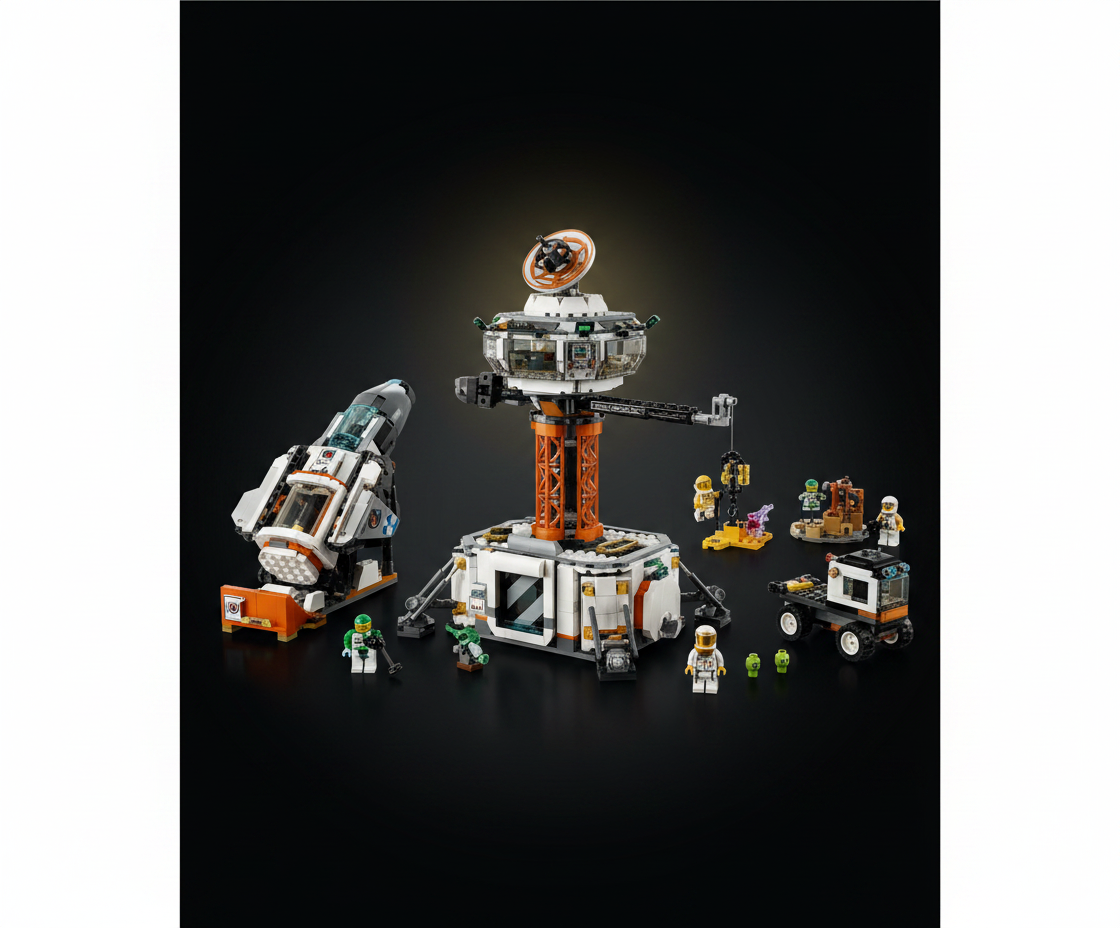 LEGO City Space Base and Rocket Launchpad, Planet Exploration Toy, Building Kit for Creative Role Play, Rocket Ship Toy for Kids Ages 8 Plus, 6 Minifigures, Robot and 2 Alien Action Figures,