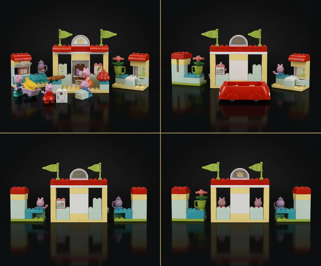 LEGO DUPLO Peppa Pig Supermarket Building Toy - Peppa Pig Toys for Girls & Boys, Ages 2+ Years - Gift for Birthdays - Pretend Play Playset for Preschool - Learning & Education - 10434