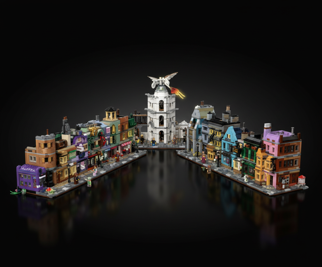 LEGO Harry Potter Diagon Alley Wizarding Shops Building Set for Adults - Collectible Kit for Harry Potter Fans with 12 Microfigures - Gift Idea for Men, Women, Fans - 76444