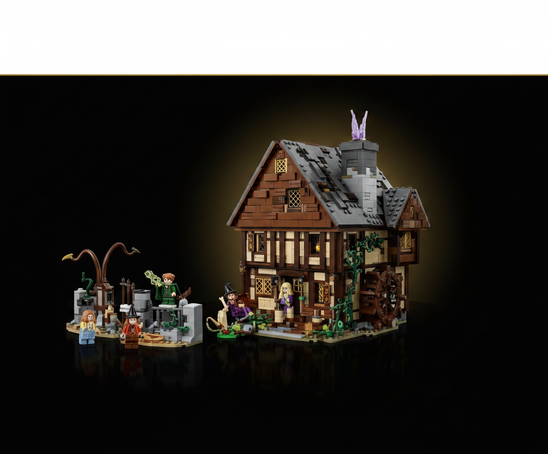 LEGO Ideas Hocus Pocus The Sanderson Sister's Cottage - Building Set for Adults, Men & Women, Age 18+ - Unique Gift for Fans W/Sister Minifigures - 21341