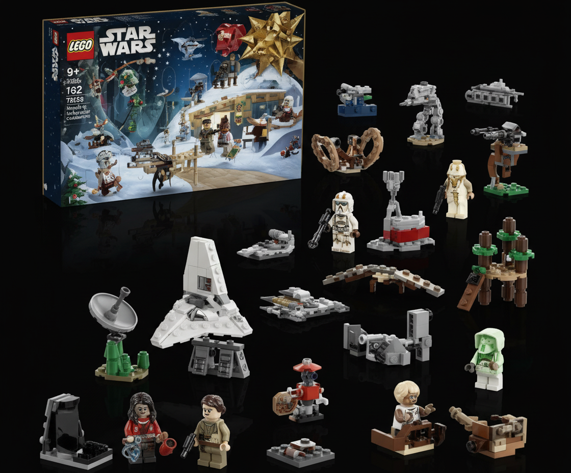 LEGO Star Wars 2023 Advent Calendar 75366 Christmas Holiday Countdown Gift Idea with 9 Star Wars Characters and 15 Mini Building Toys, Discover New Experiences and Daily Collectible Surprise